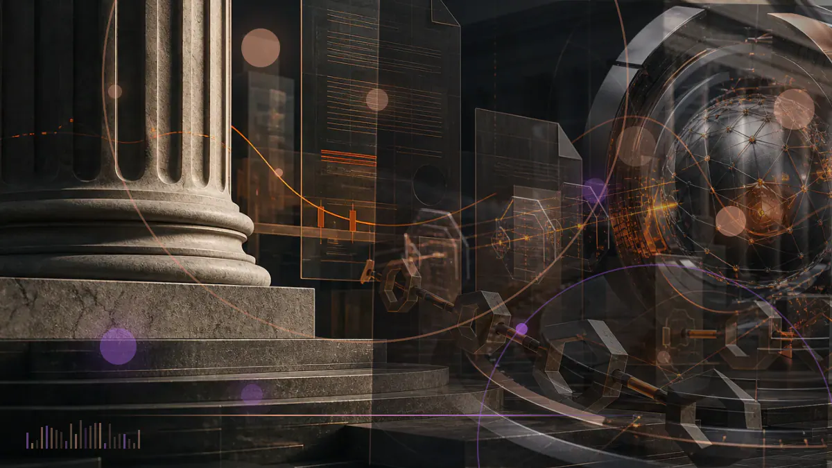 Conceptual illustration of Bitcoin entering a regulated European exchange-traded fund structure in Amsterdam