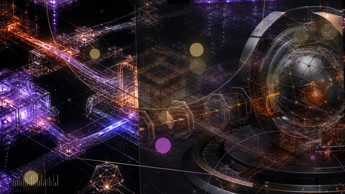 Conceptual illustration of a bank credit card blocked at a gateway leading to bitcoin and cryptocurrency markets