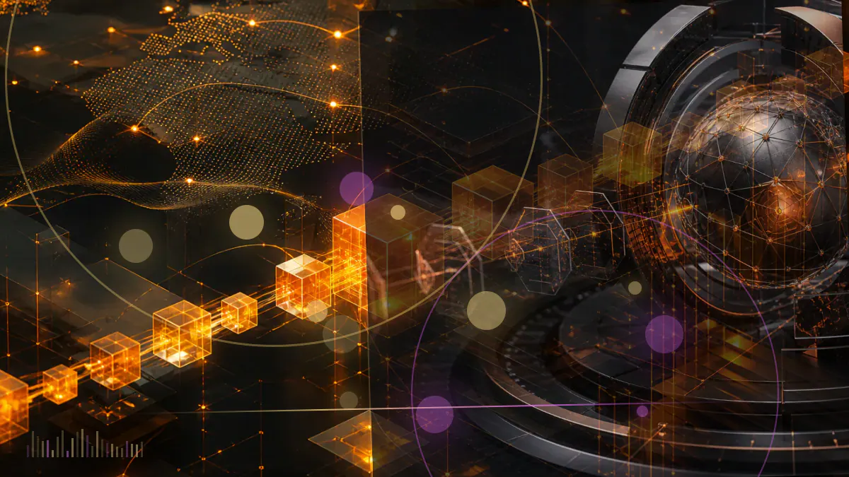 Conceptual illustration of a global bank connecting an executive strategy office to cryptocurrency custody, payments and a permissioned Ethereum network