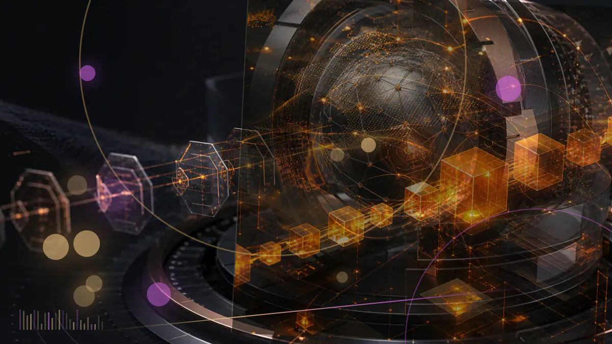 Conceptual illustration of permissioned dollar tokens moving between institutional bank accounts over a blockchain ledger