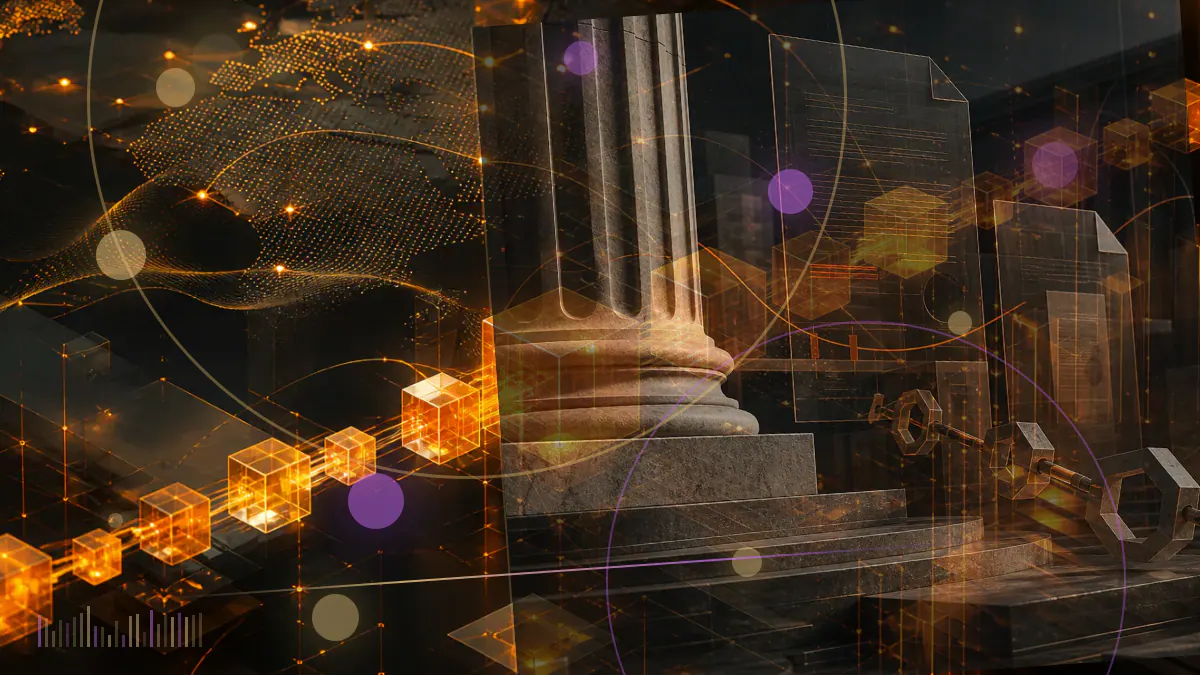 Conceptual illustration of a messaging application being scaled down while resources shift toward a Kin token network and a regulatory court case