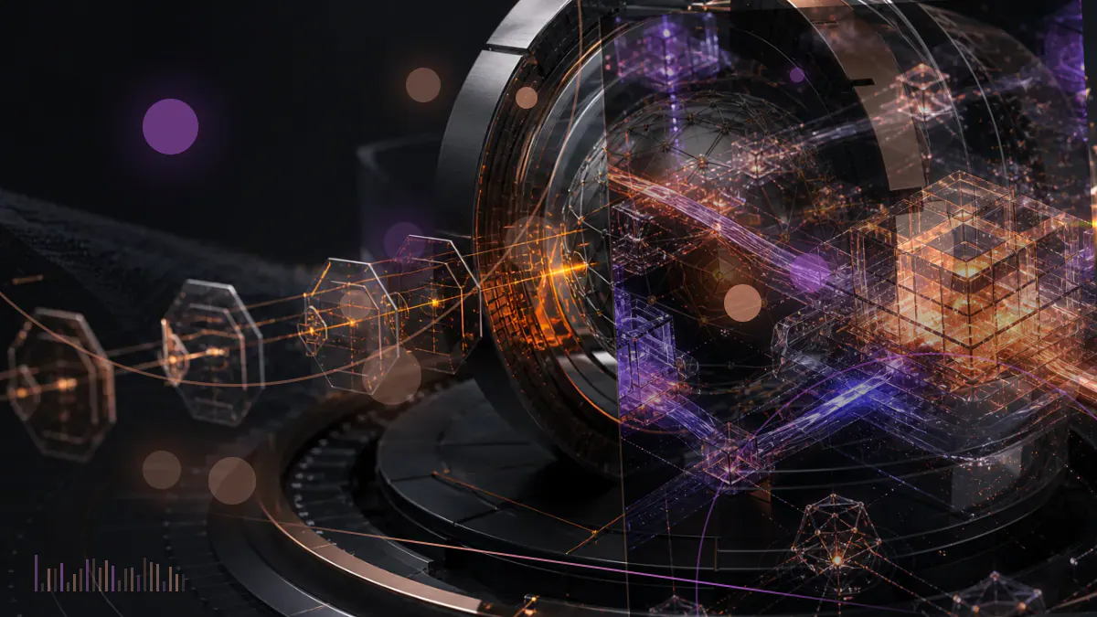 Conceptual illustration of an obsolete smart contract fracturing interconnected stablecoin liquidity pools