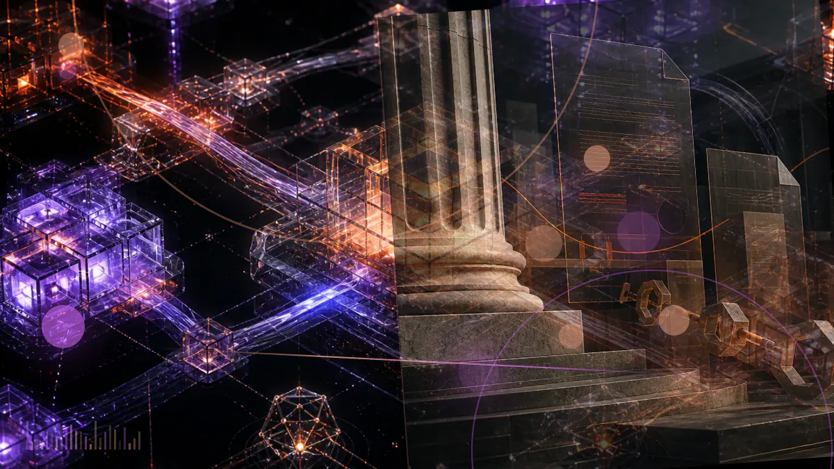 Conceptual illustration of Bitcoin payment channels converging on a marketplace auction for Lightning Network liquidity