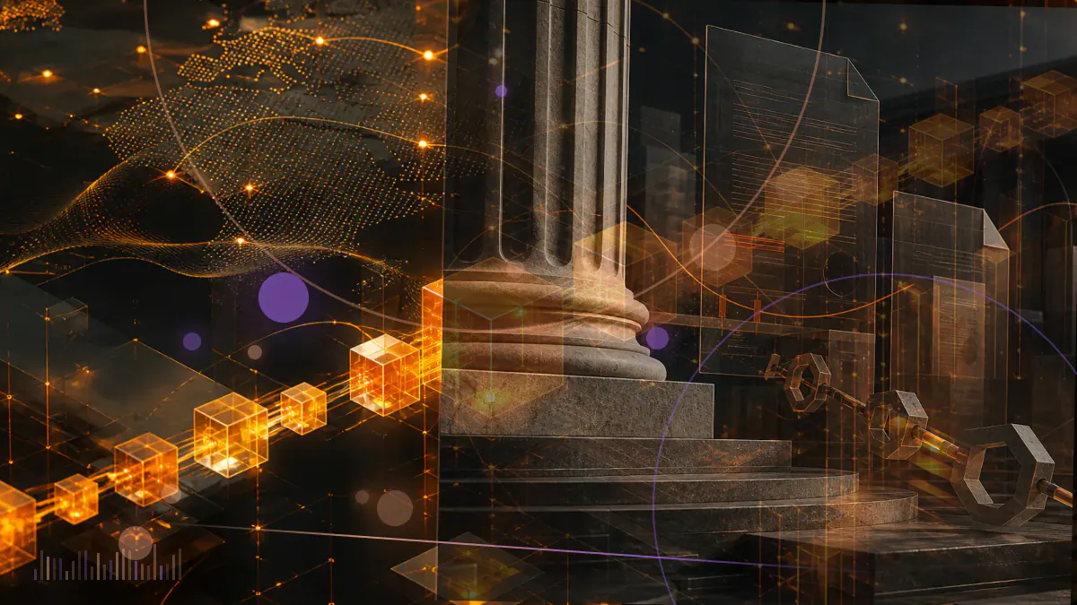 Conceptual illustration of a glowing torch passed between connected Bitcoin Lightning Network nodes
