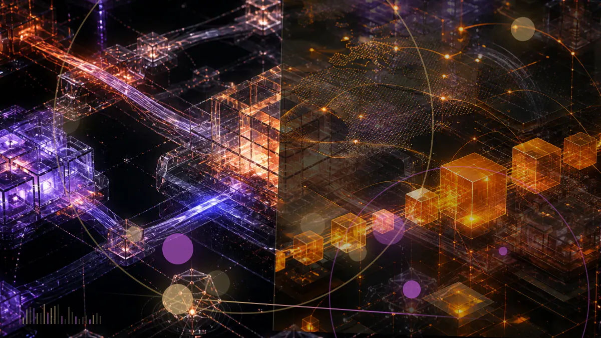 Conceptual illustration of a Litecoin market line rising above flatter Bitcoin, Ether and XRP lines on a dark trading grid