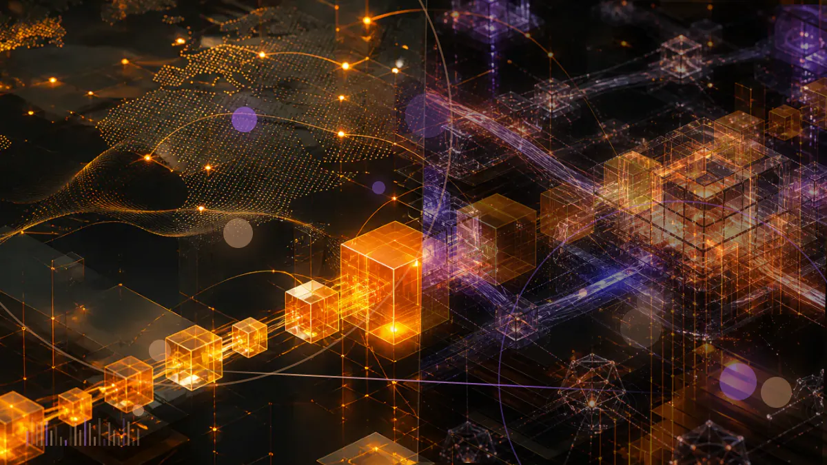 Conceptual illustration of Litecoin blocks crossing a programmed threshold as miner issuance divides in half
