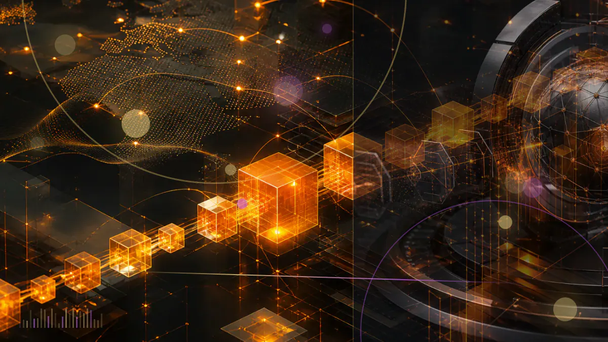 Conceptual illustration of the U.S. Capitol divided between digital commodity and securities regulatory pathways