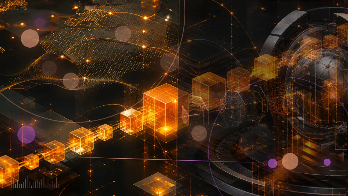Conceptual illustration of Maker governance connecting a DAI vault to layered Treasury and corporate-bond instruments