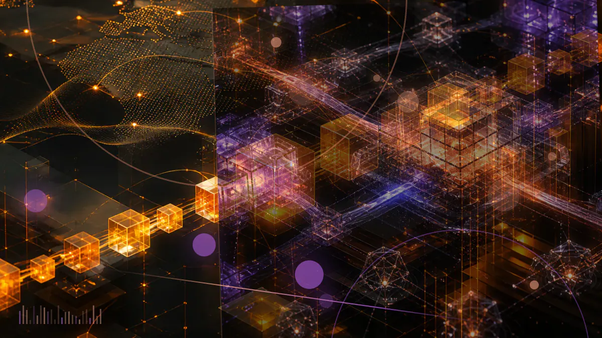 Conceptual illustration of a global payment network incorporating blockchain tracing, fraud detection and cryptocurrency compliance analytics