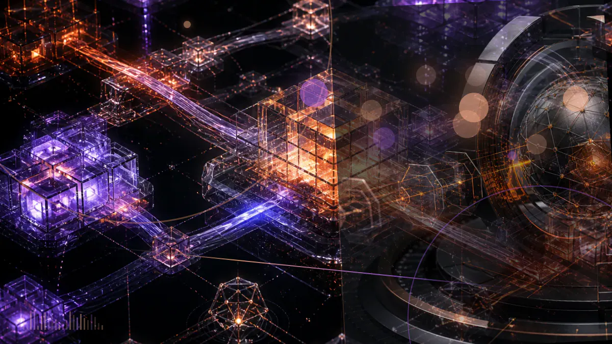 Conceptual illustration of the Polygon network token rising across a subdued holiday market chart beside decentralized exchange liquidity paths