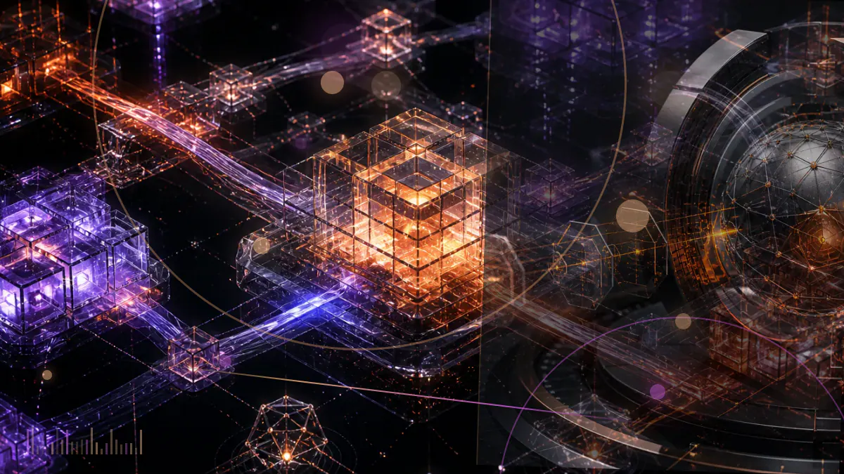 Conceptual illustration of a regulatory gavel above digital-asset circuitry and derivatives-market charts