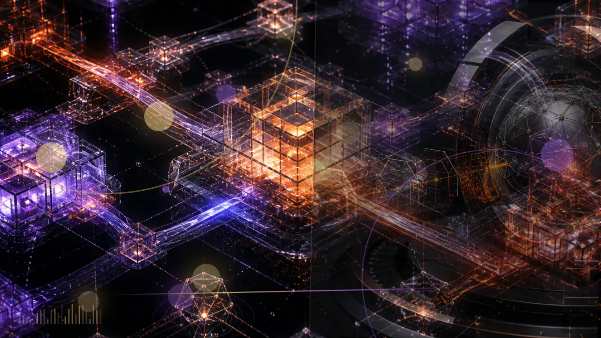 Conceptual illustration of cryptocurrency payment rails intersecting with a disrupted phishing infrastructure network