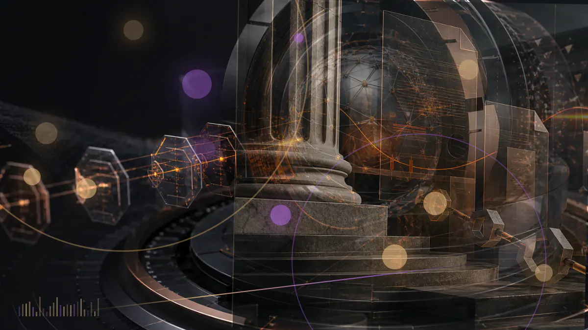 Conceptual illustration of a traditional investment bank opening a controlled gateway to institutional bitcoin funds