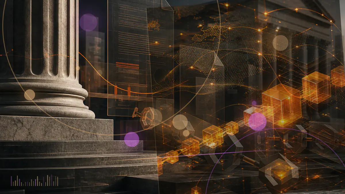 Conceptual illustration of locked bitcoin claims moving through a court-approved Mt. Gox rehabilitation ledger