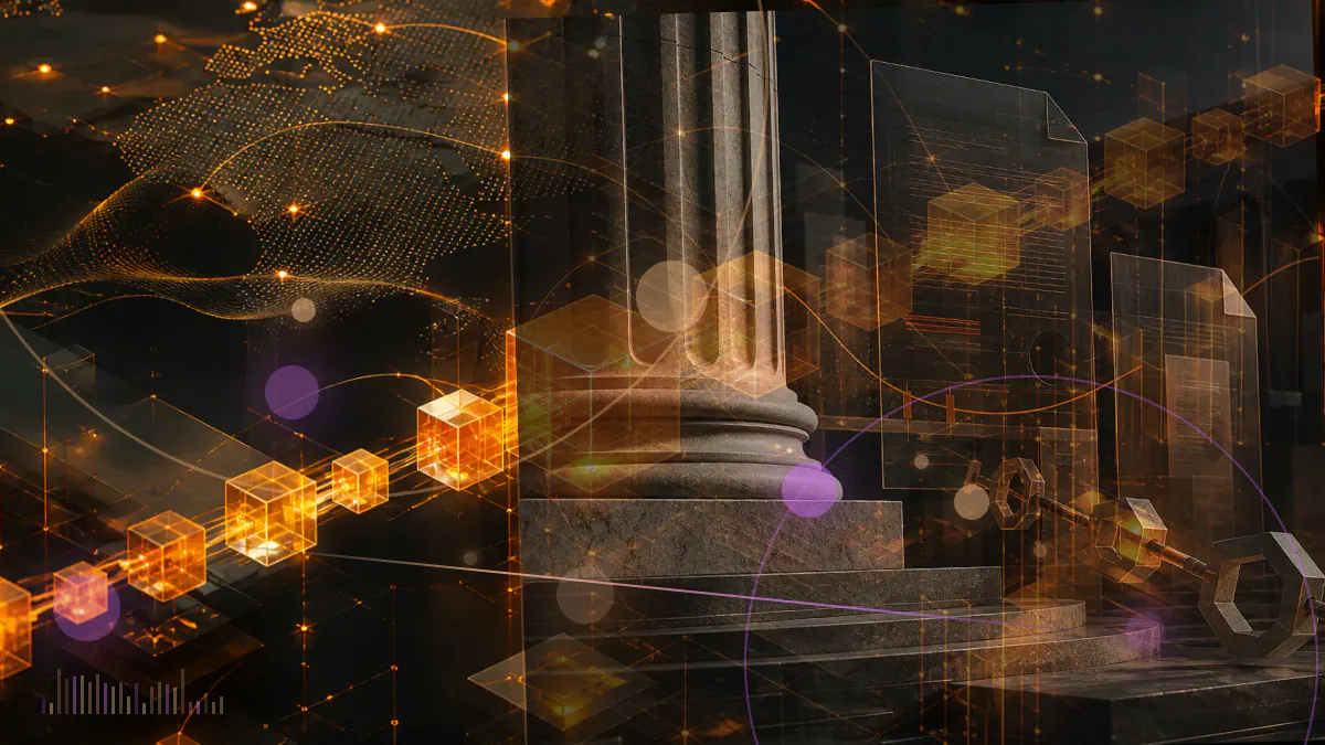 Conceptual illustration of a Japanese bank bond represented on a permissioned digital ledger