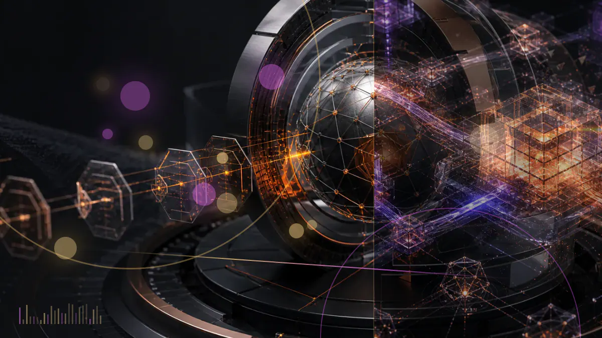 Conceptual illustration of Nevada statutory records connected through a public blockchain ledger