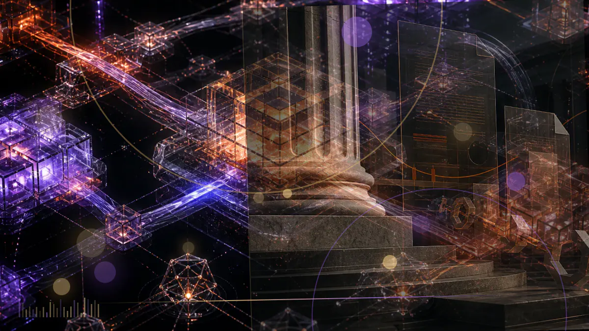 Conceptual illustration of cryptocurrency interest accounts passing through New Jersey and Texas securities-regulation checkpoints