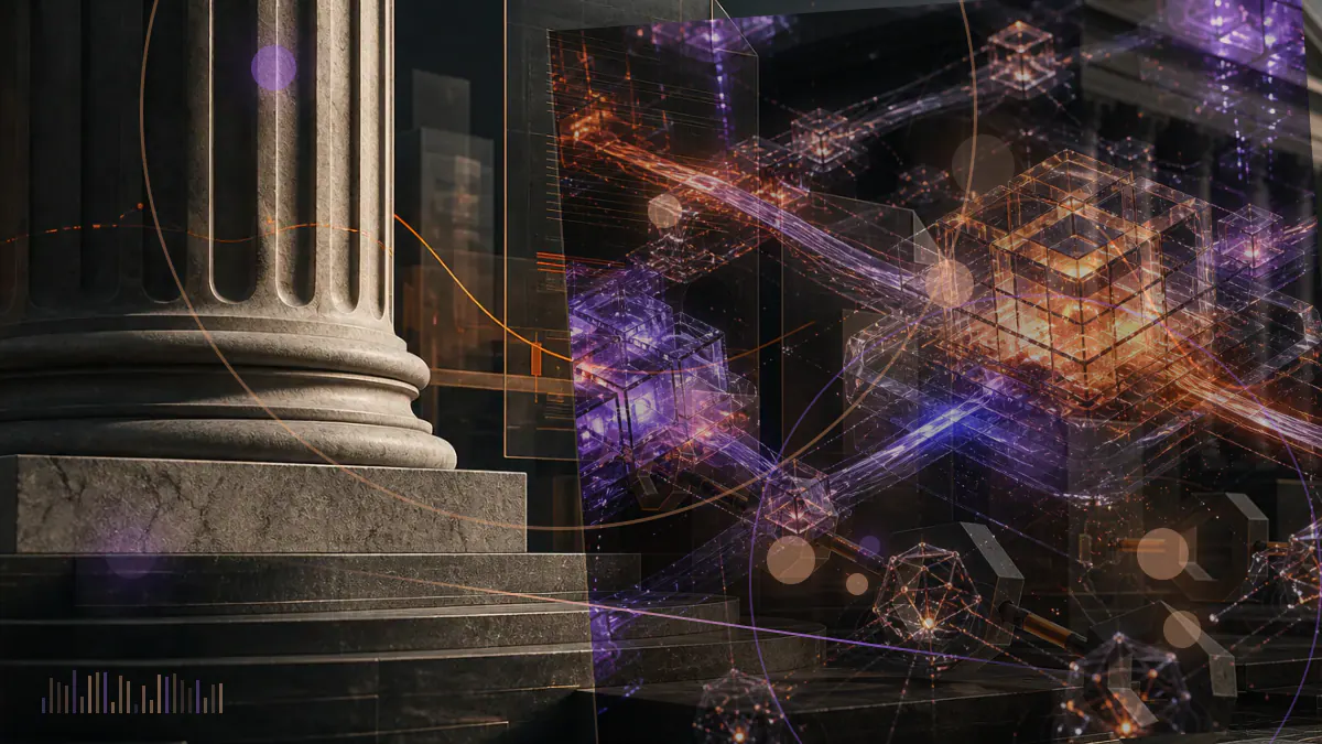 Conceptual illustration of a New York appellate decision examining connections among Bitfinex, Tether reserves and an alleged funding gap