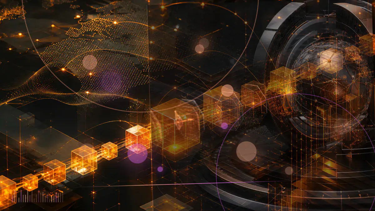 Conceptual illustration of tokenized bank deposits and central-bank reserves settling across a shared institutional ledger