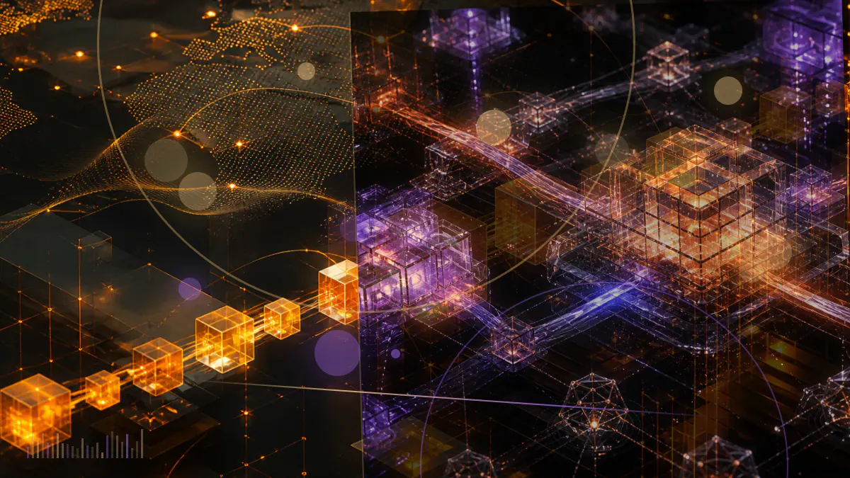 Conceptual illustration of a legal judgment, locked cryptocurrency symbols and conditional payment paths representing the Celsius settlement
