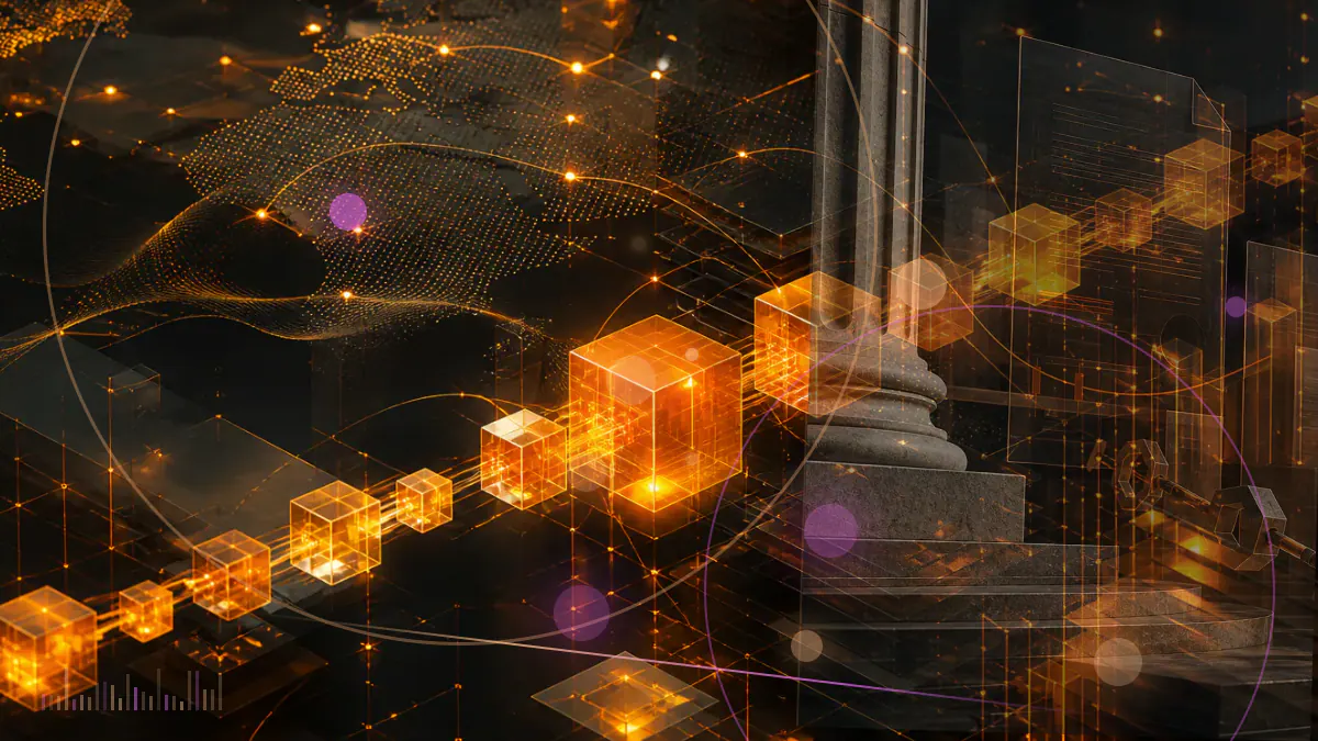 Conceptual illustration of a regulated banking gateway connecting Nigerian financial institutions with licensed cryptocurrency service providers