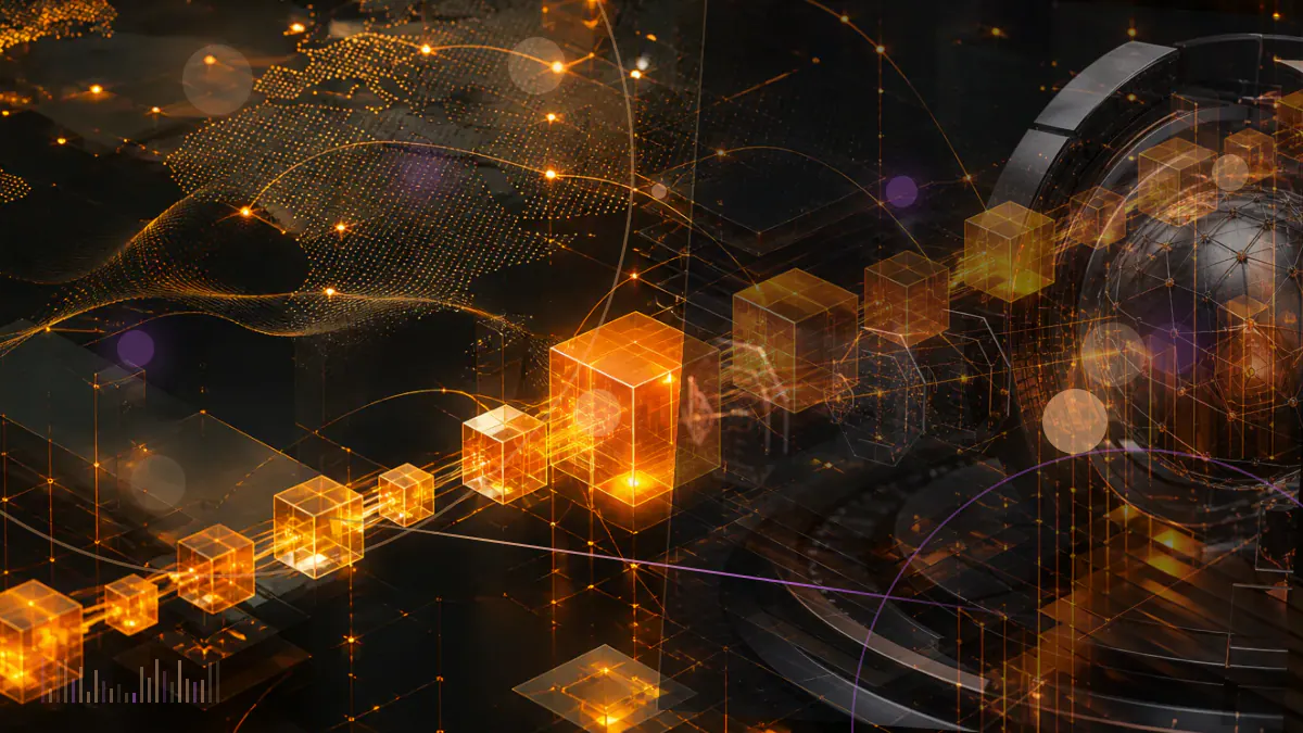 Conceptual illustration of two cryptocurrency exchange terminals entering a supervised Nigerian regulatory gateway