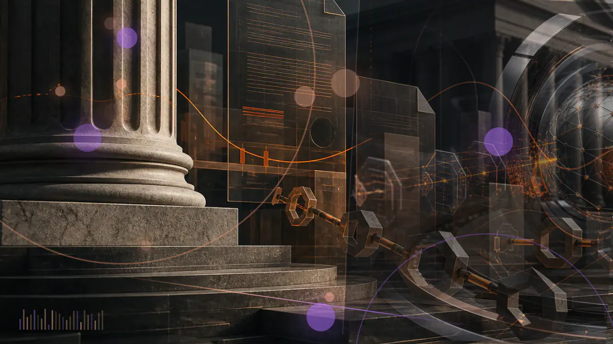 Conceptual illustration of an ERC-20 token ledger splitting from a compromised contract into a replacement blockchain record
