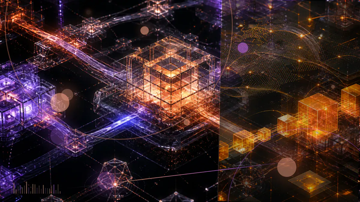 Conceptual illustration of a U.S. sanctions ledger connected to two Bitcoin address strings