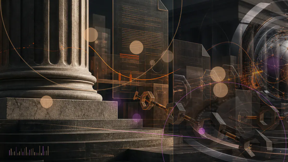 Conceptual illustration of a Bitcoin transaction mixer being isolated by a sanctions ledger and an international server-seizure operation