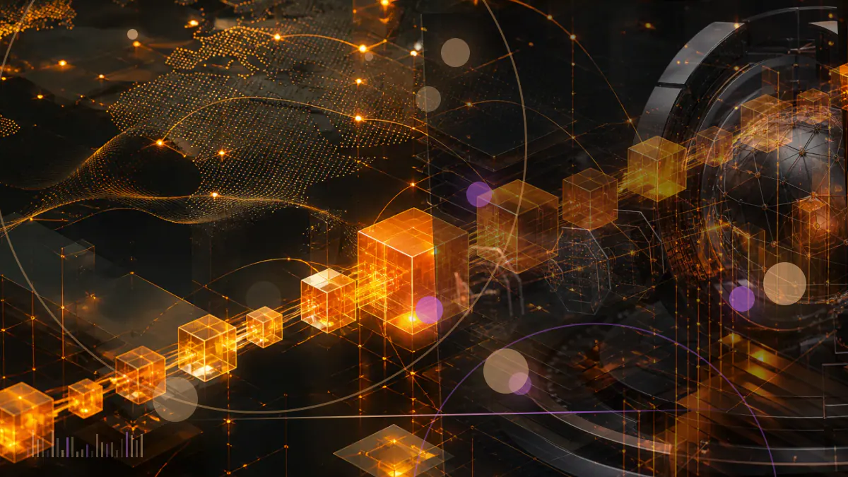 Conceptual illustration of digital assets escaping from a fractured cross-chain bridge vault