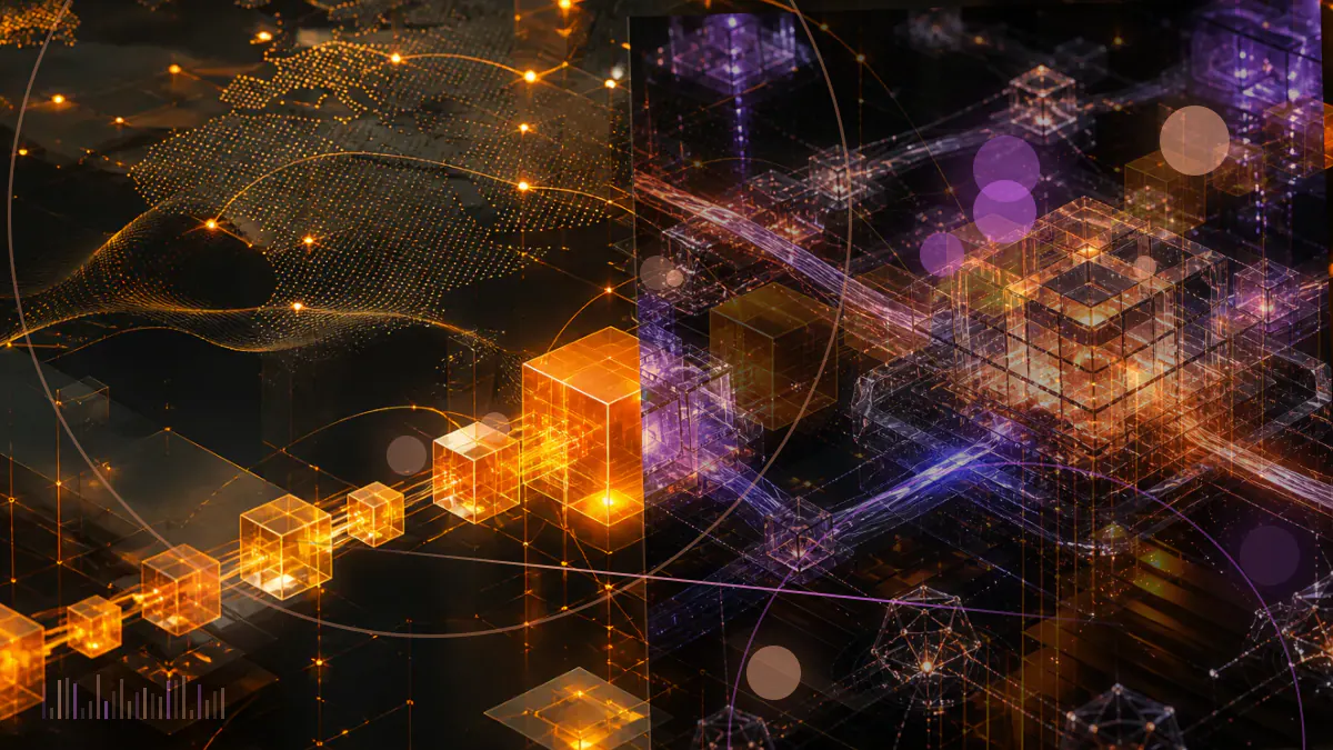 Conceptual illustration of a USDG token connecting seven institutional nodes across a global digital-payment network