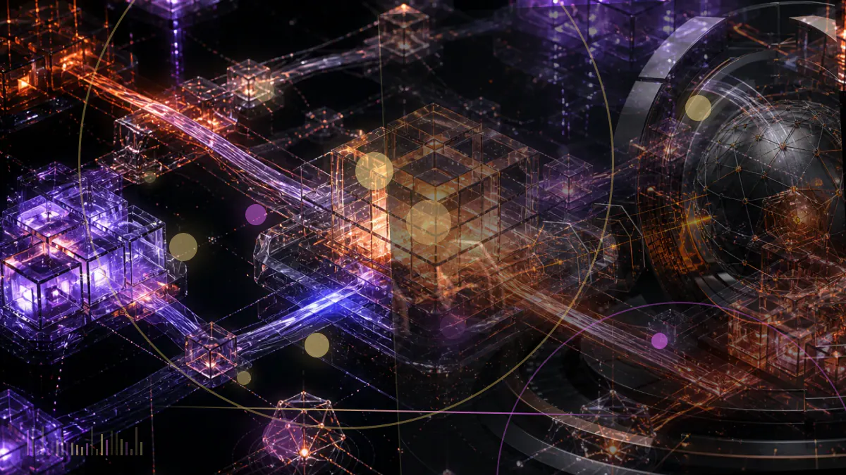 Conceptual illustration of cryptocurrency moving through a large digital payments network