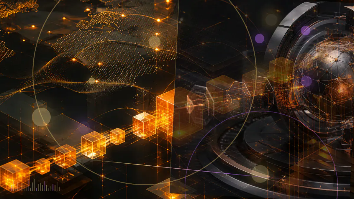 Conceptual illustration of Polygon’s POL token contract connecting Ethereum to a network of Layer 2 chains