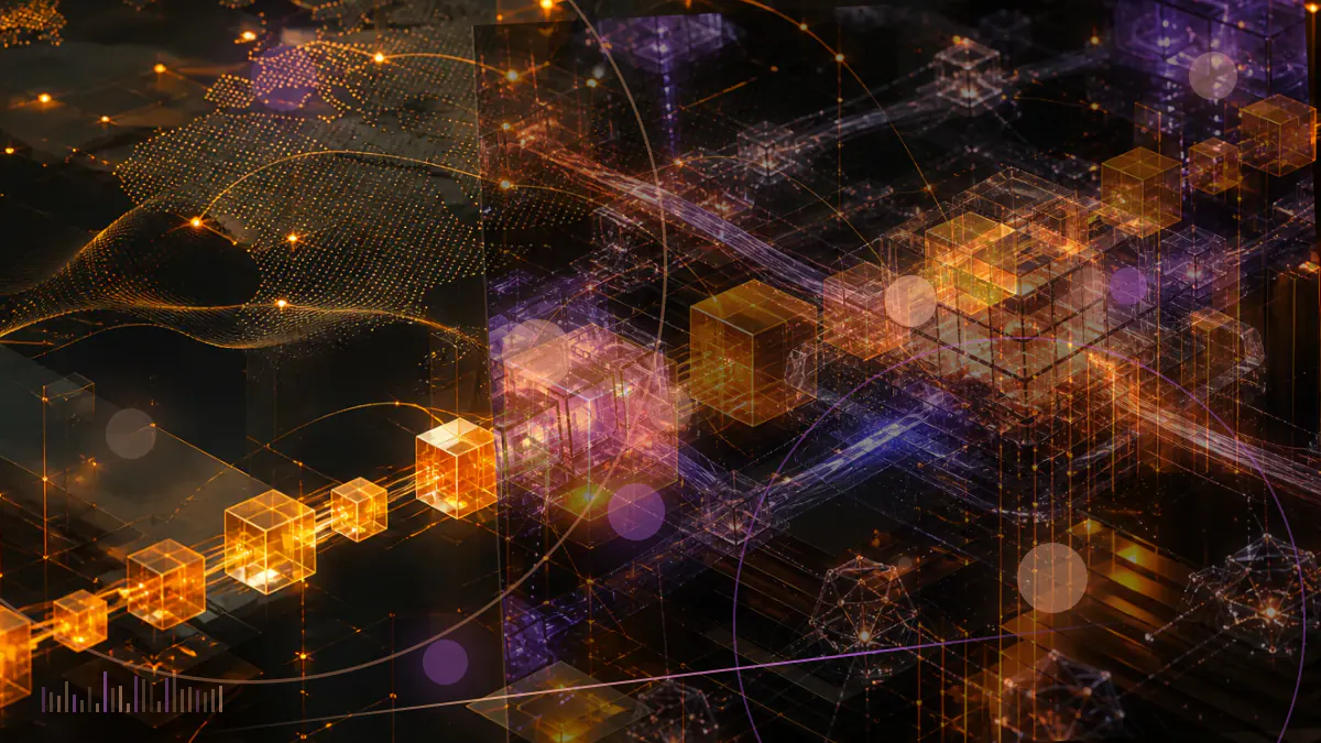 Conceptual renewable-energy grid connecting solar generation and digital tokens across the Solana network