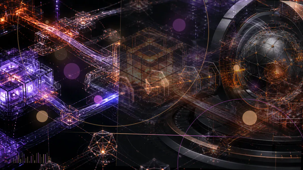 Conceptual illustration of cryptocurrency mining machines beside a financial ledger showing revenue narrowly below energy and facility costs
