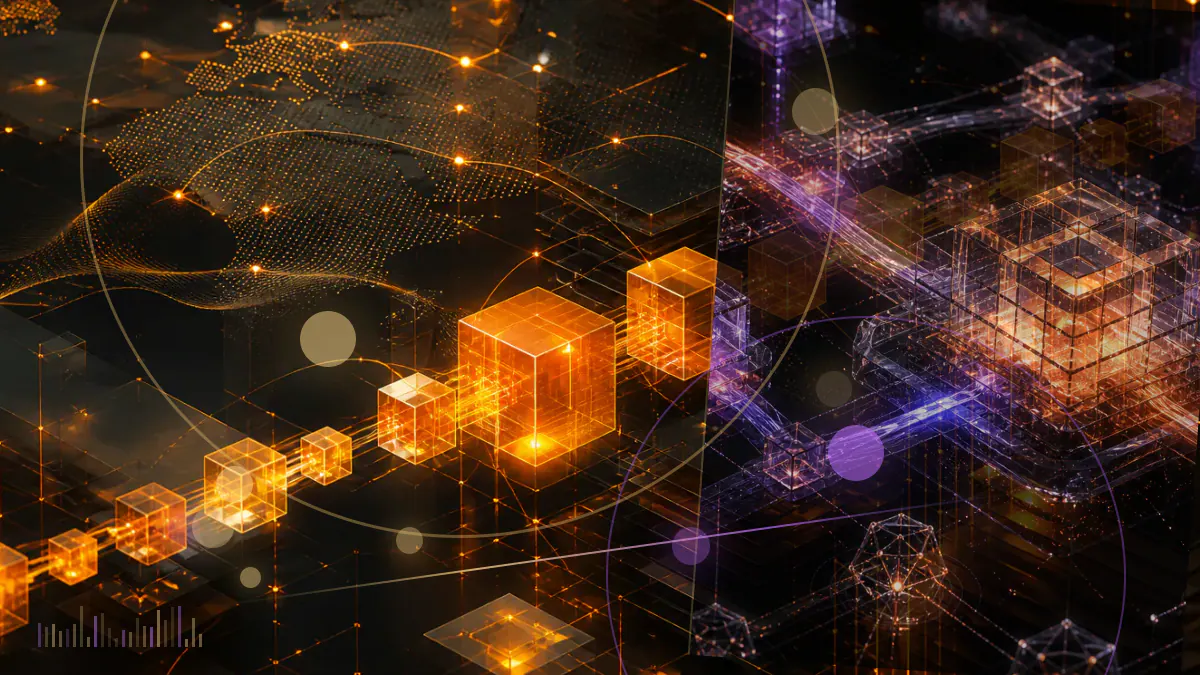 Conceptual illustration of a bitcoin-funded trading platform positioned between SEC and CFTC enforcement filings