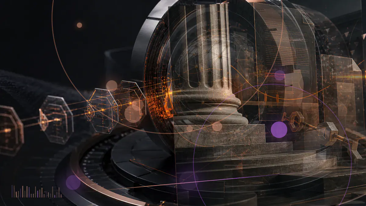 Conceptual illustration of cryptographic keys moving between an investment adviser, a regulated fund and a state trust custodian