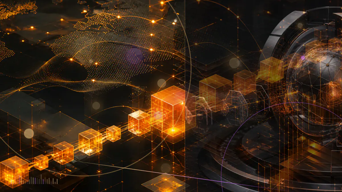 Conceptual illustration of a locked digital-asset liquidity pool under parallel regulatory and criminal scrutiny