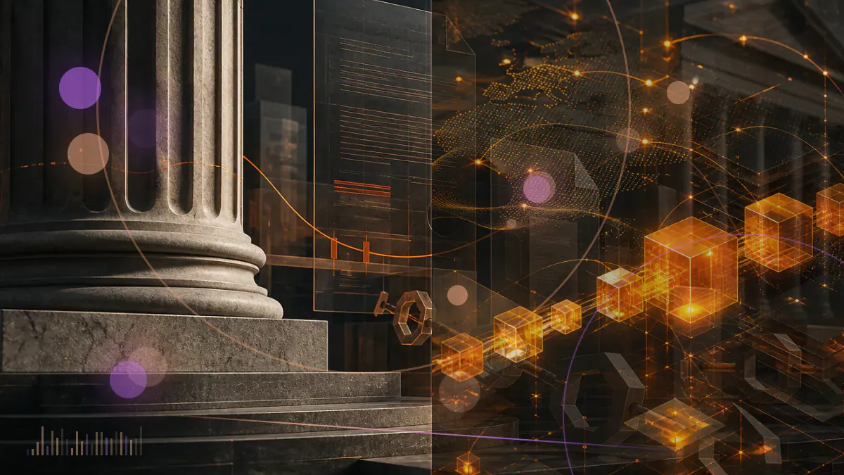 Conceptual illustration of two bitcoin fund applications paused beneath an SEC review calendar