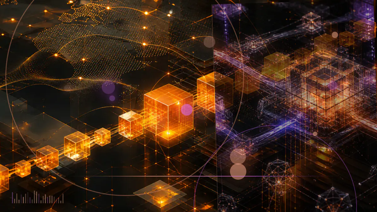 Conceptual illustration of regulated options contracts branching from a trust holding several crypto assets
