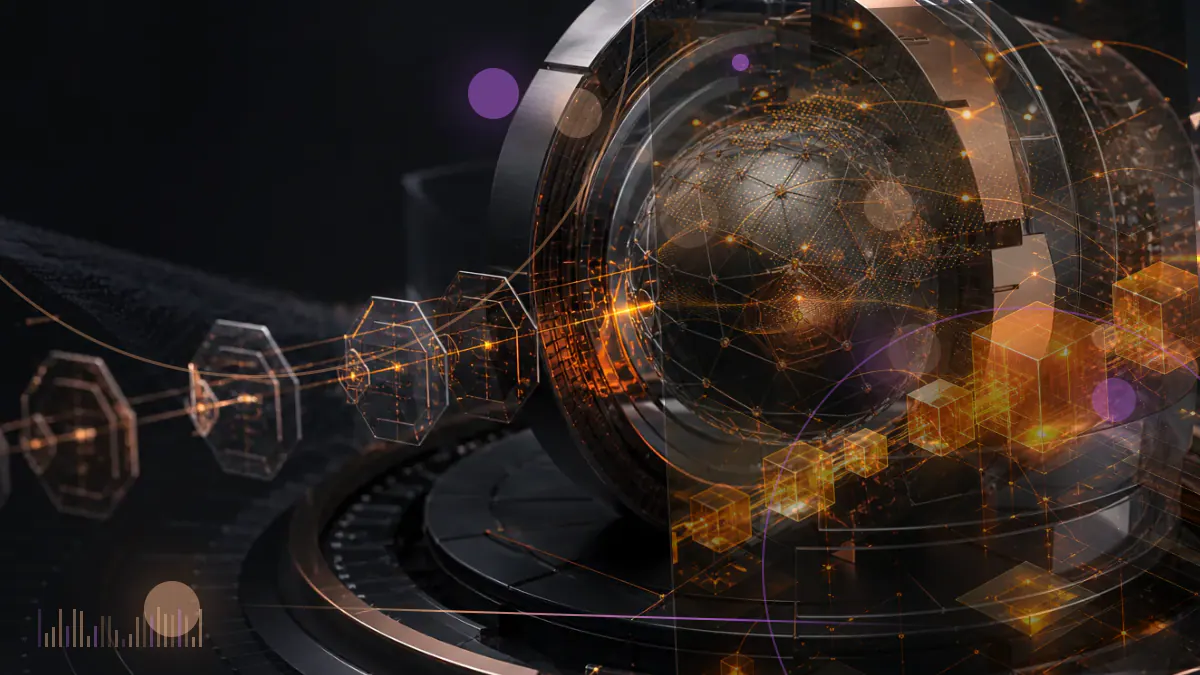 Conceptual illustration of regulatory ledger lines converging on a decentralized network of crypto trading nodes