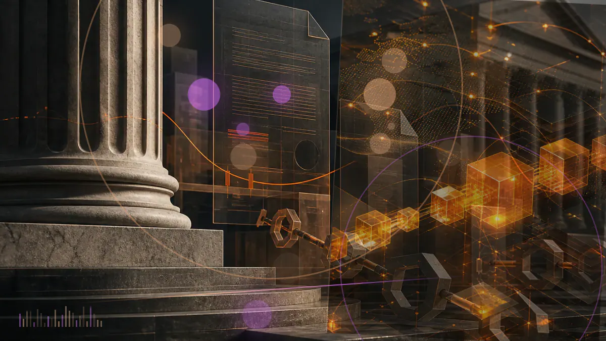 Conceptual illustration of regulatory document requests spreading across a network of digital-token issuers