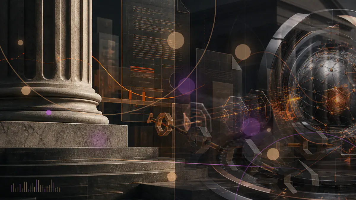Conceptual illustration of a federal court complaint confronting a global cryptocurrency exchange network and digital tokens