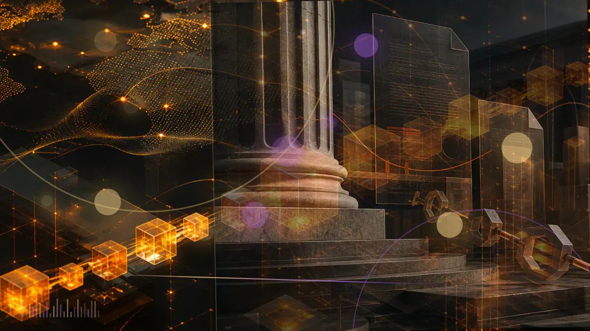 Conceptual illustration of the final bitcoin leaving a semiconductor company’s corporate treasury ledger