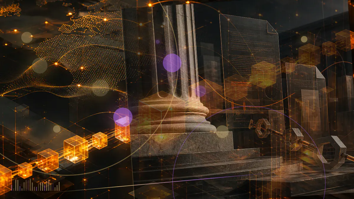 Conceptual illustration of validator nodes coordinating around a newly activated Solana consensus layer