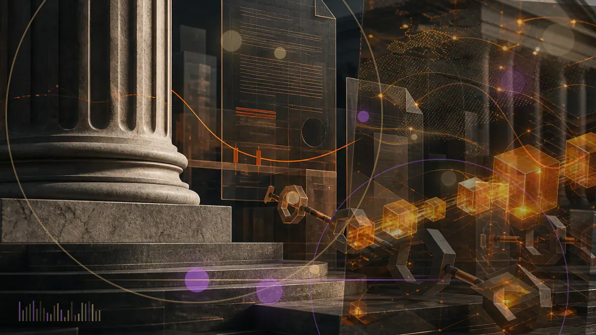 Conceptual illustration of a Solana transaction flowing from a shared web link to a wallet approval screen
