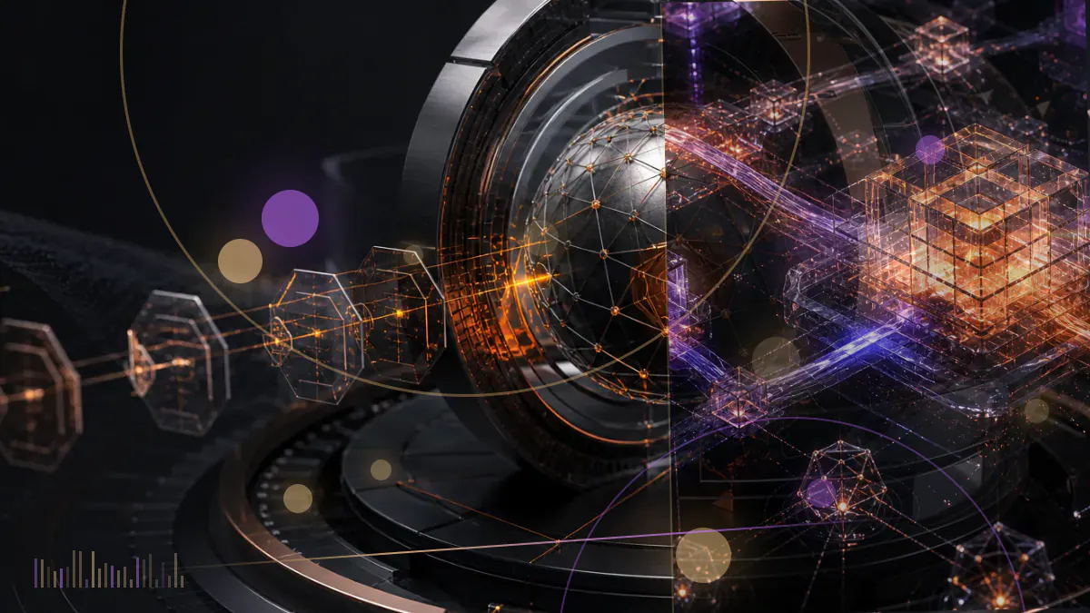 Conceptual illustration of Korean regulators auditing a cryptocurrency exchange ledger containing erroneous Bitcoin balances