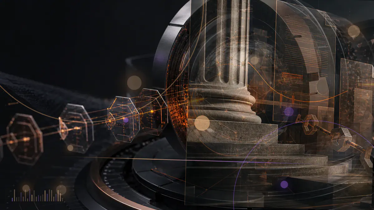 Conceptual illustration of South Korean financial regulators reviewing cryptocurrency exchange compliance records and anti-money-laundering controls