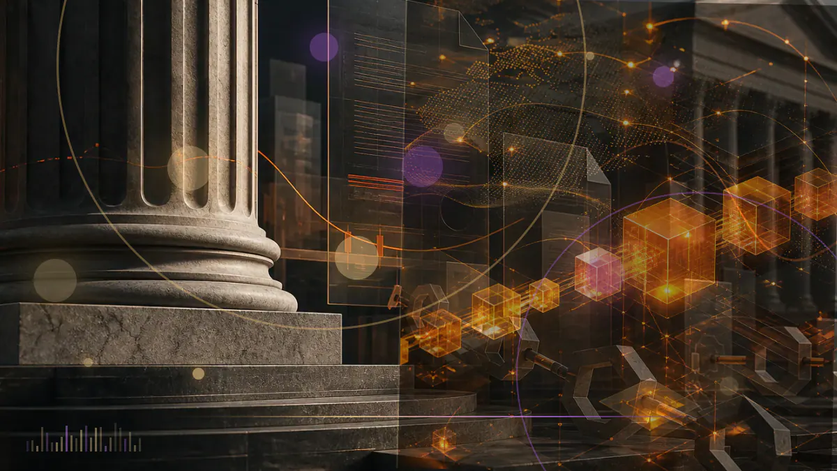 Conceptual illustration of proceeds from common and preferred stock issuance flowing into a corporate Bitcoin treasury