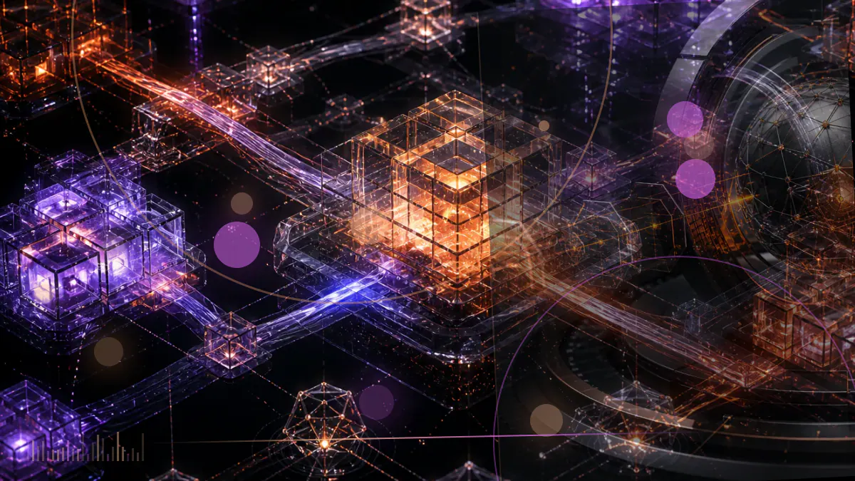 Conceptual illustration of a corporate treasury ledger crossing 600,000 bitcoin alongside layered capital-market securities